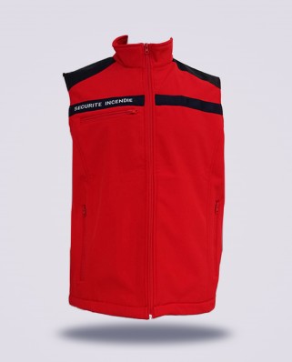 Soft Shell Ssiap bande marine avec flags incendie dos et poitrine