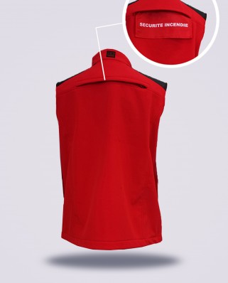 Soft Shell Ssiap bande marine avec flags incendie dos et poitrine