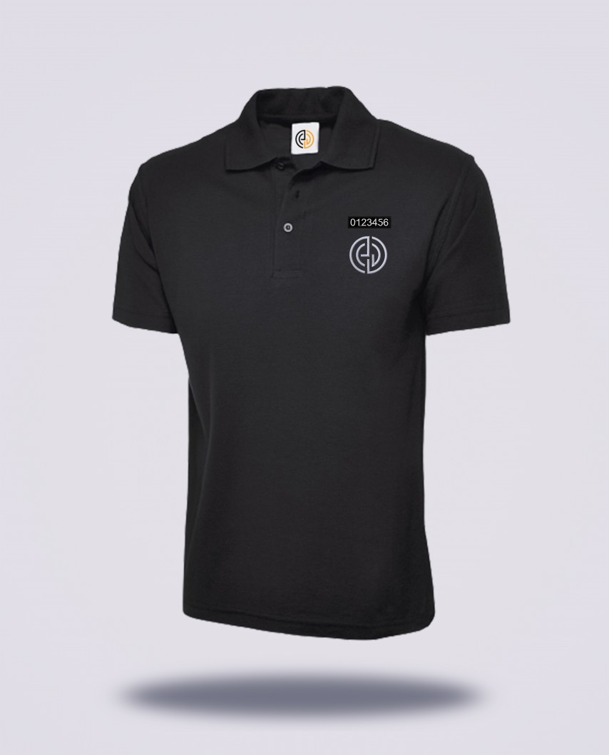 Polo noir réglementé Sécurité Privée