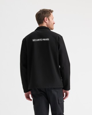 Soft Shell noir réglementé Sécurité Privée