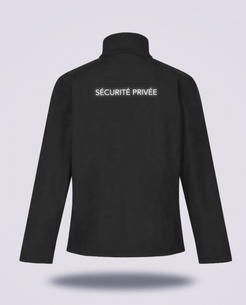 Soft Shell noir réglementé Sécurité Privée