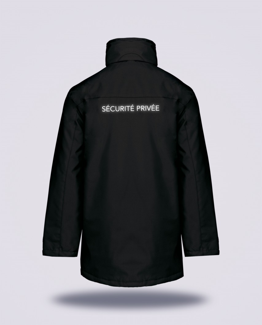 Parka noir réglementé Sécurité Privée