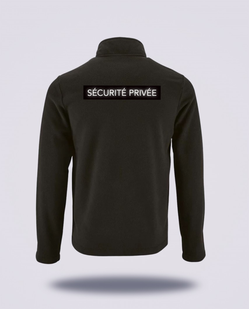 Polaire noir réglementé Sécurité Privée