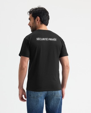 T-shirt noir réglementé Sécurité Privée
