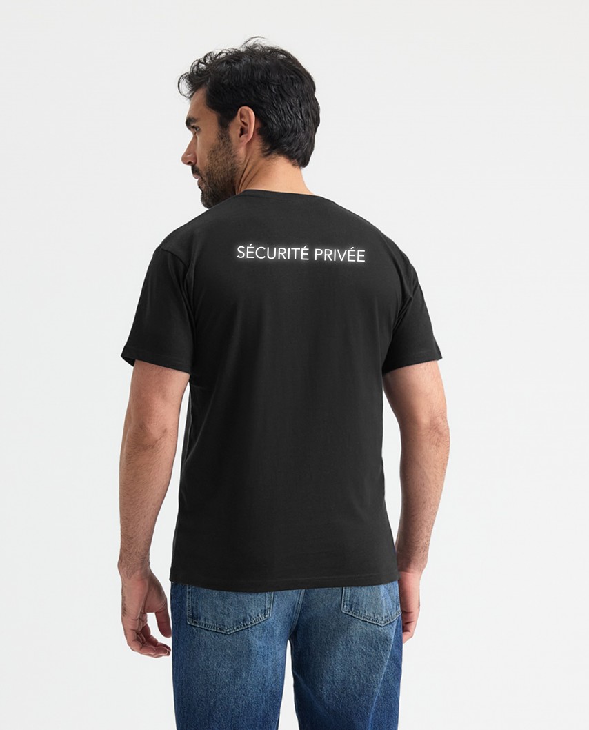 T-shirt noir réglementé Sécurité Privée