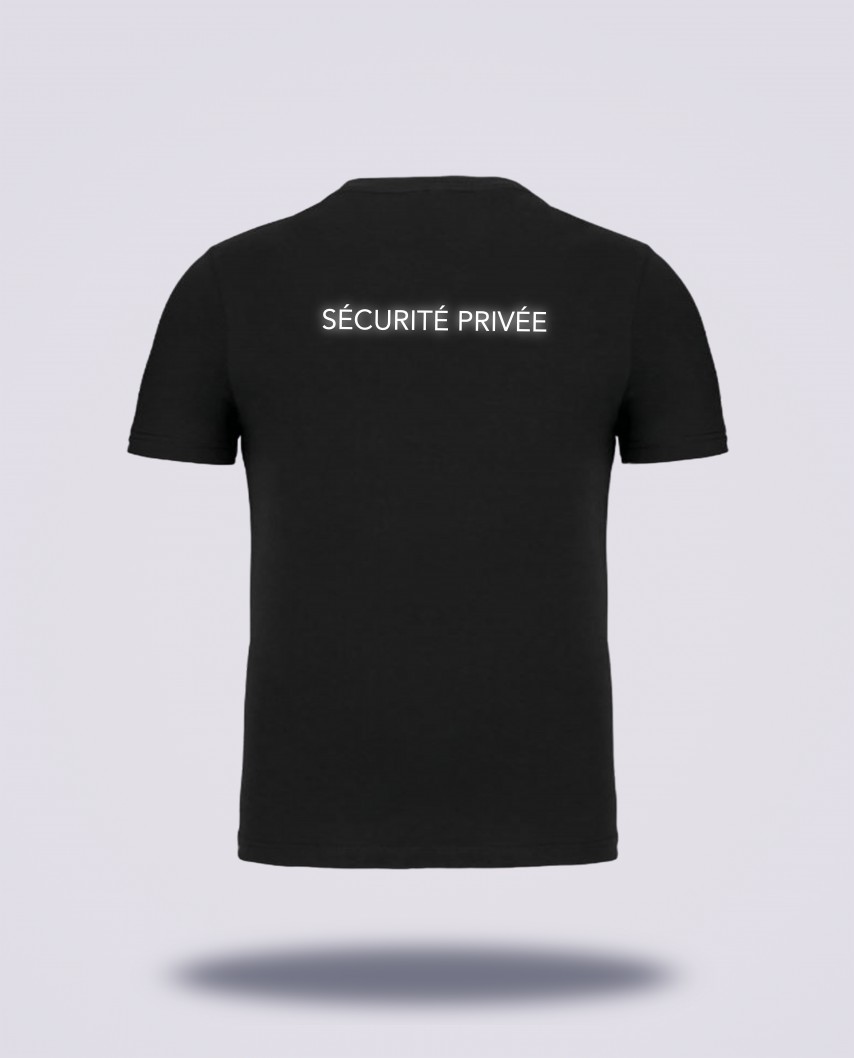 T-shirt noir réglementé Sécurité Privée