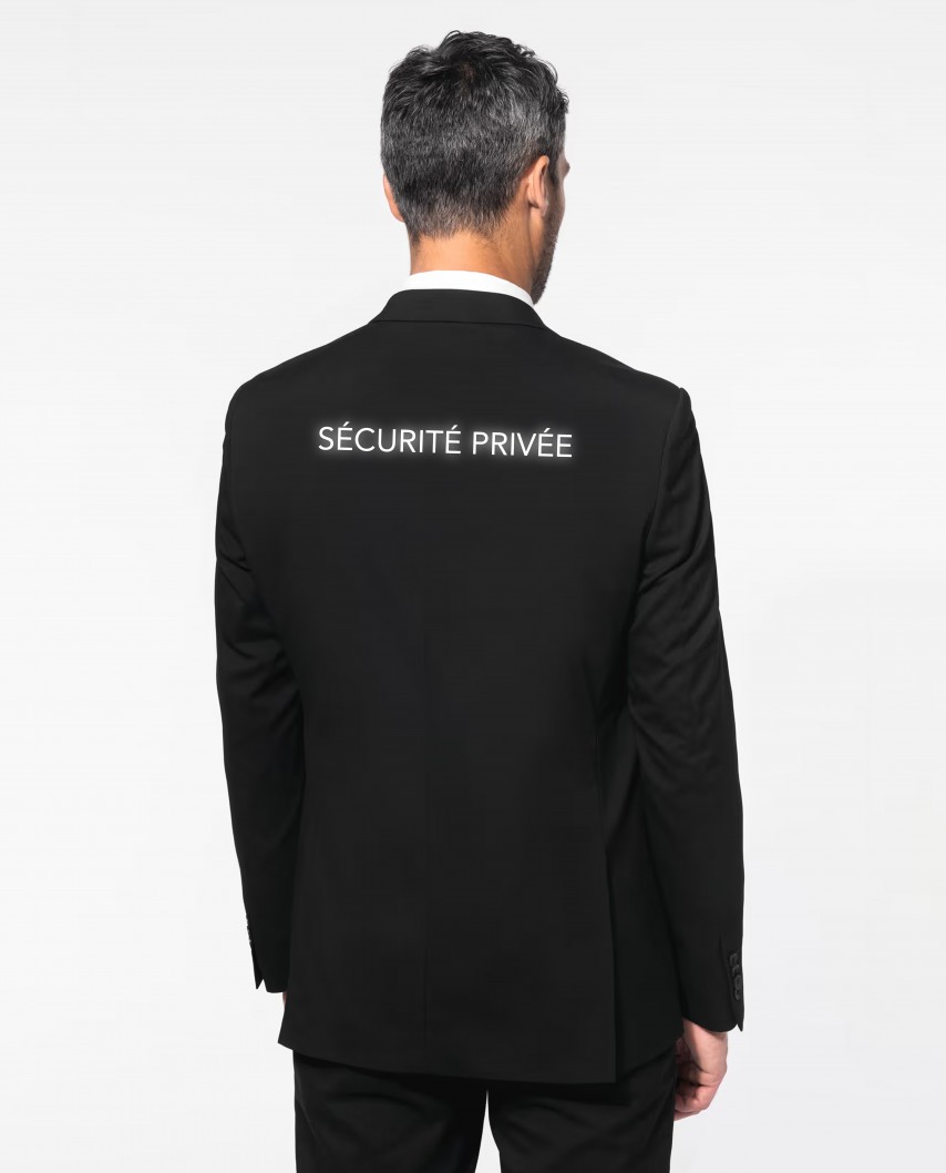 Costume noir réglementé Sécurité Privée