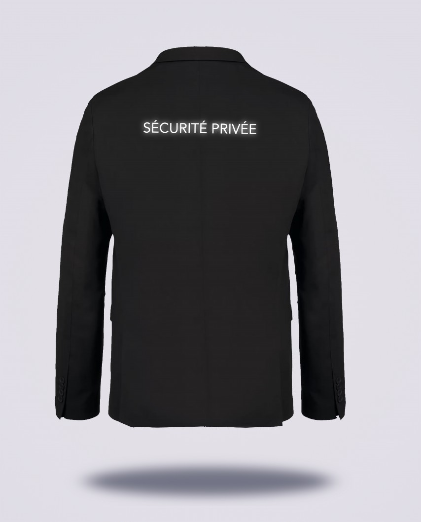 Costume noir réglementé Sécurité Privée