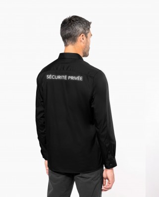 Chemise noire réglementé Sécurité Privée