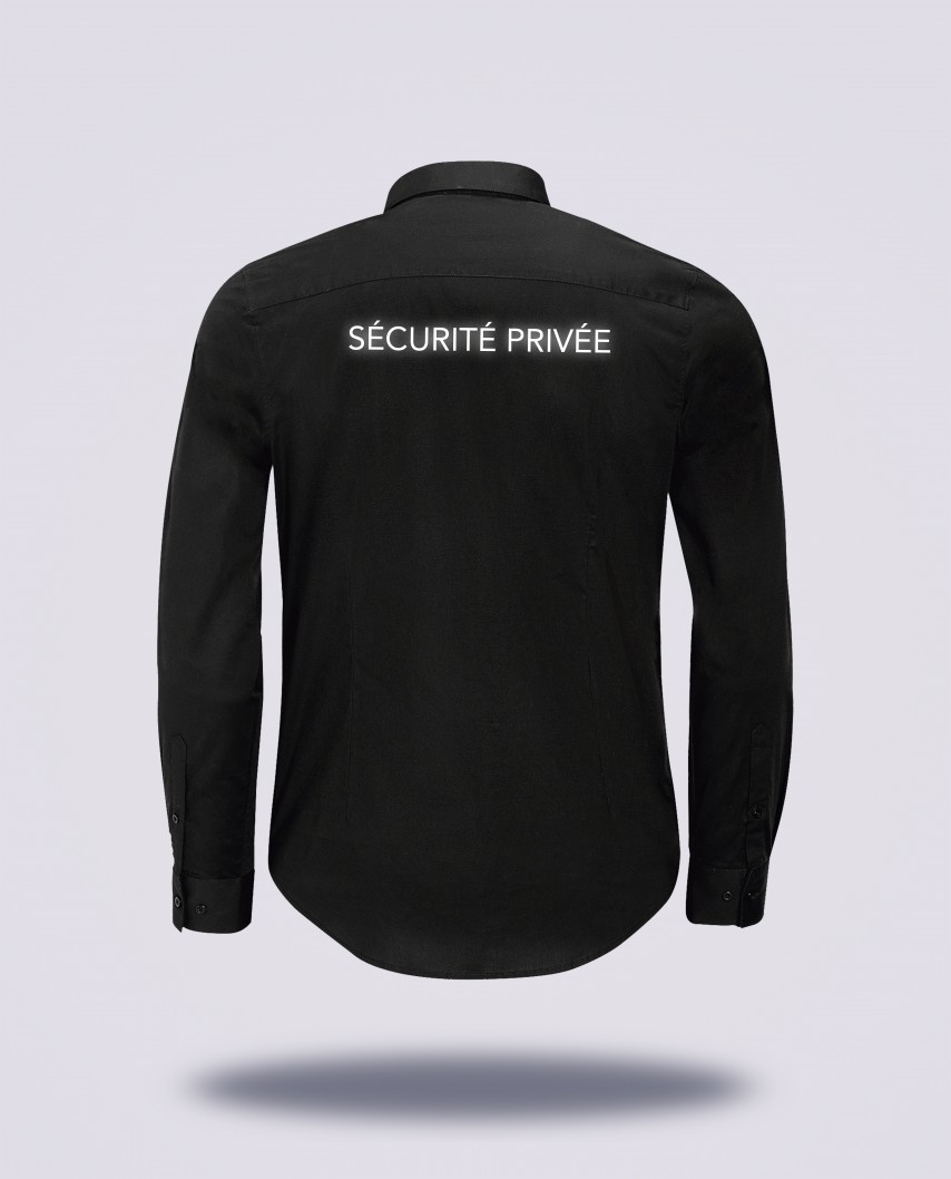 Chemise noire réglementé Sécurité Privée