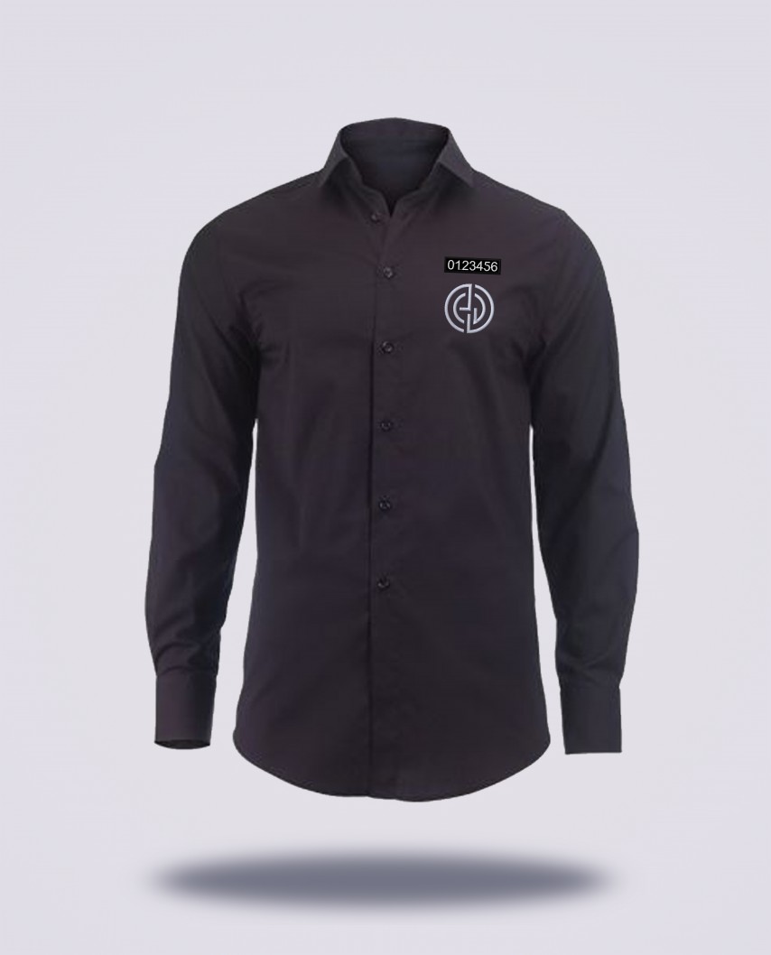 Chemise noire réglementé Sécurité Privée
