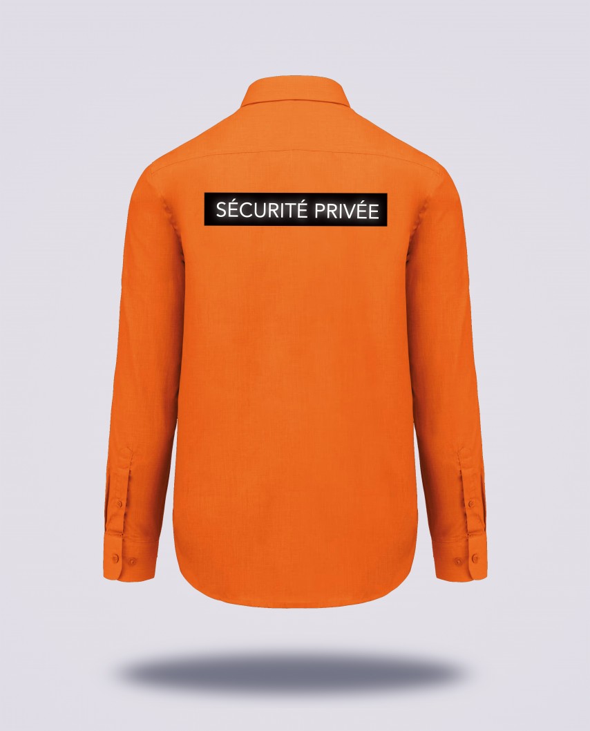 Chemise orange SNCF réglementé Sécurité Privée