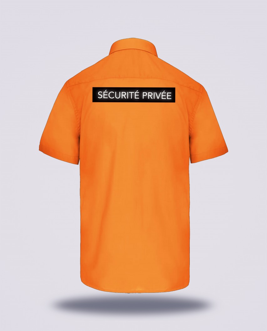 Chemise orange SNCF réglementé Sécurité Privée