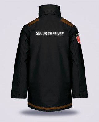 Parka noir SNCF réglementé Sécurité Privée