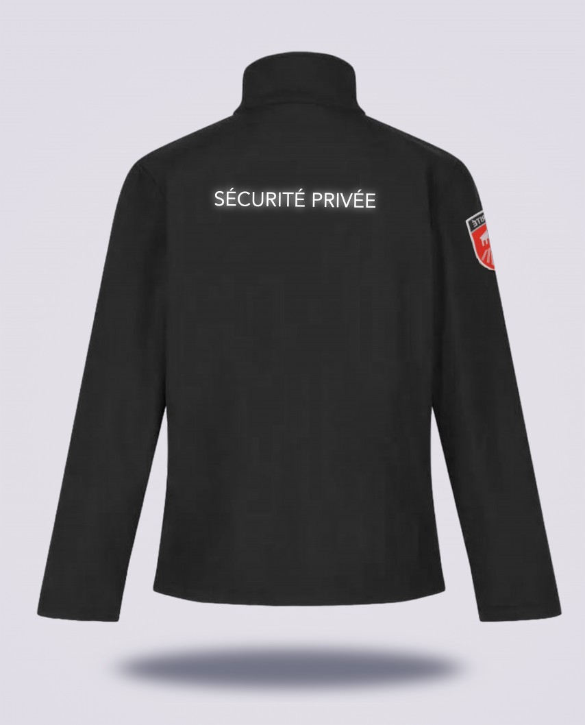 Soft Shell noir SNCF réglementé Sécurité Privée