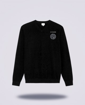 Pull Col V noir réglementé Sécurité Privée
