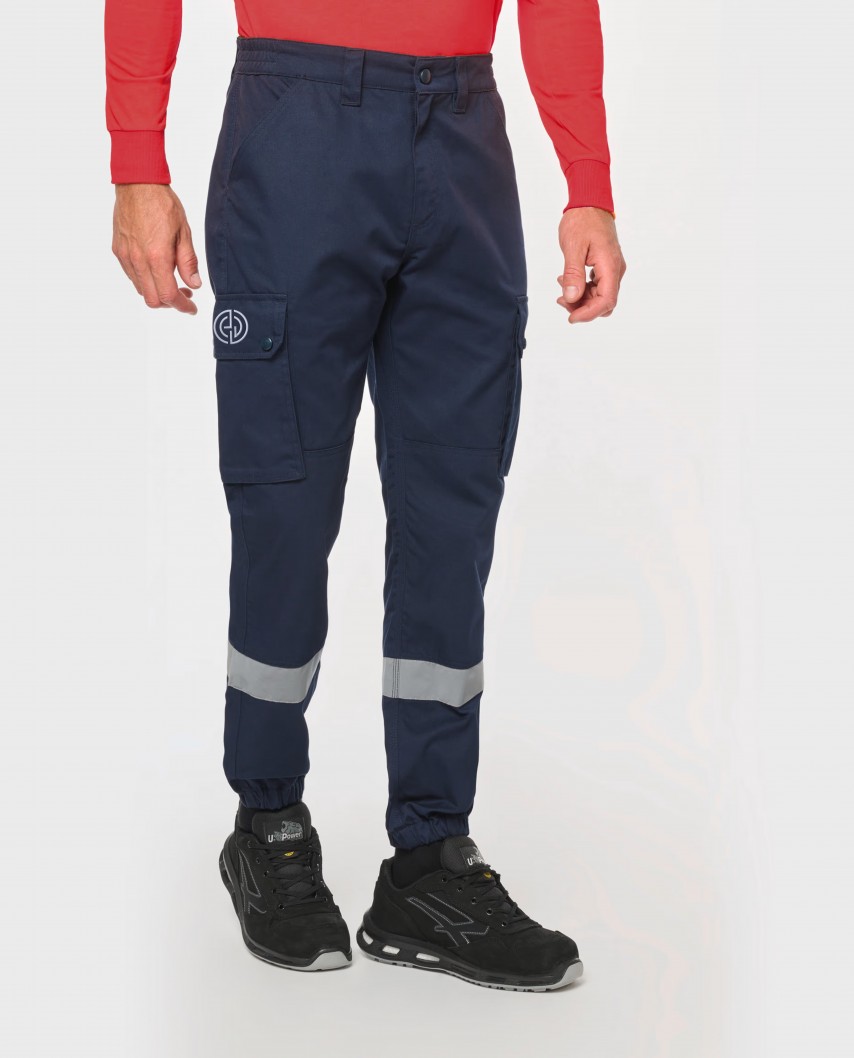Pantalon Ssiap marine bandes retroréflechissantes 2
