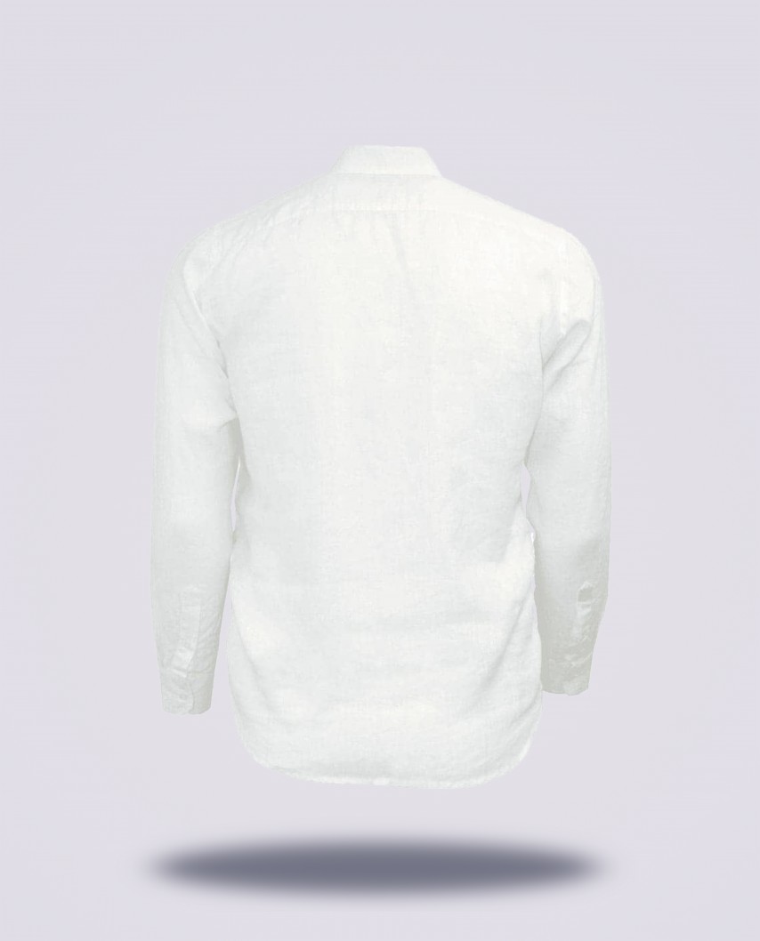 Chemisier blanc ajusté manches longues