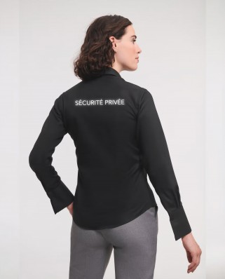 Chemise noire femme réglementé Sécurité Privée