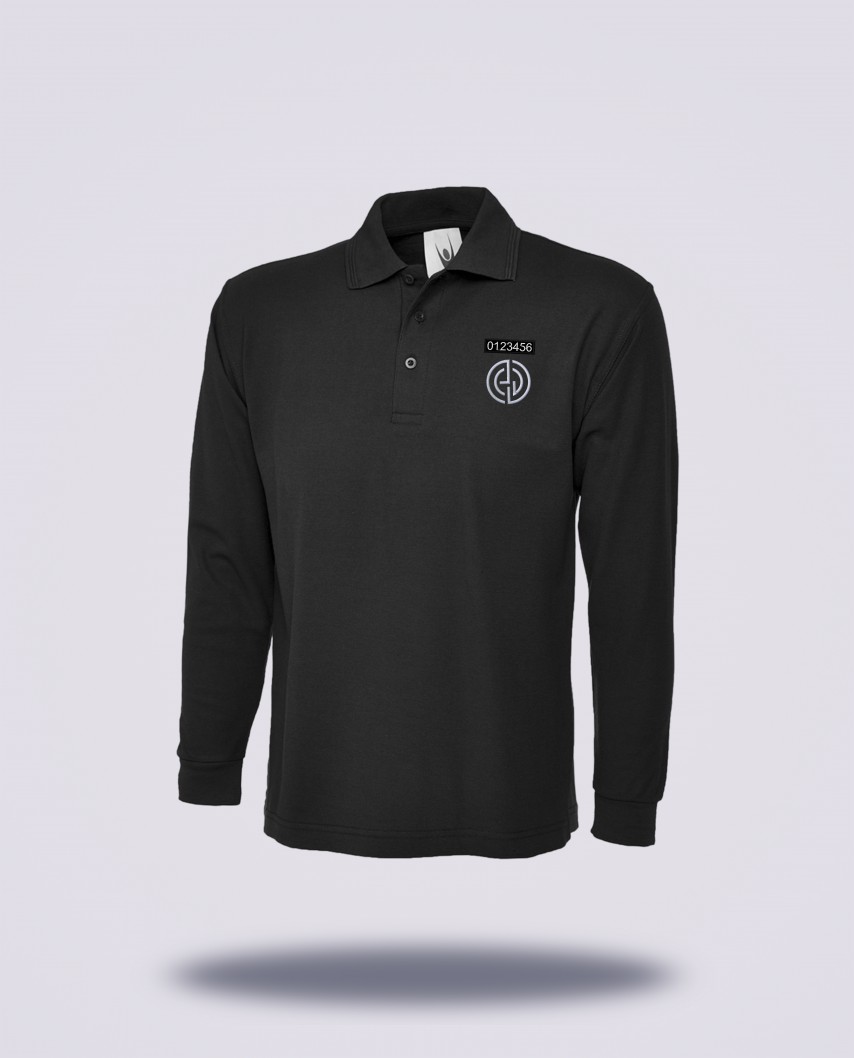 Polo noir réglementé Sécurité Privée