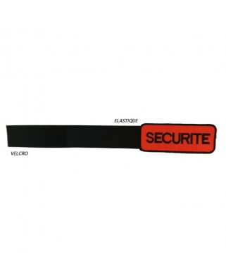 Brassard SECURITE elastiqué Orange/Noir