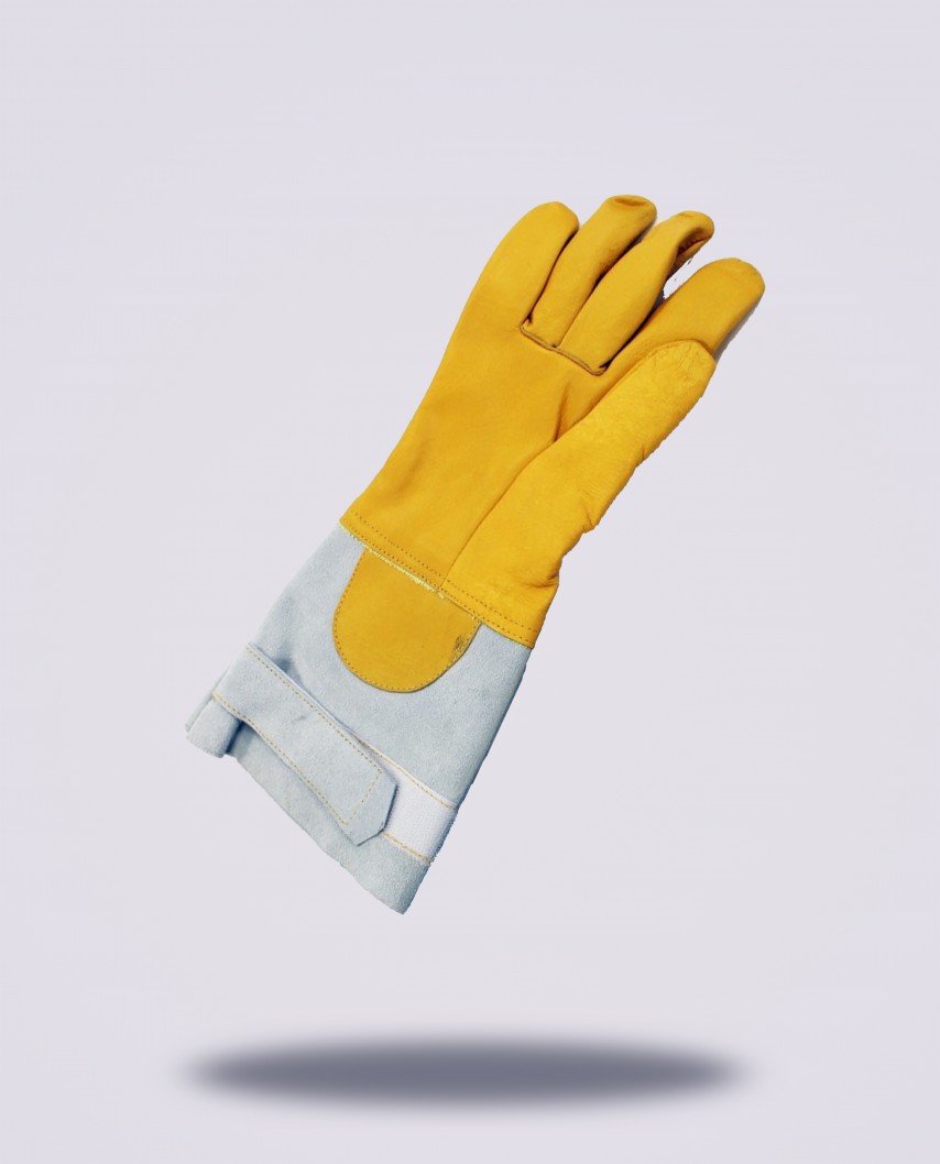 Gants manchette pompier cuir