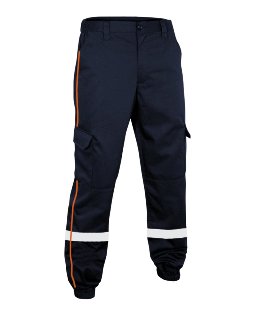 Pantalon treillis à liseré coloré