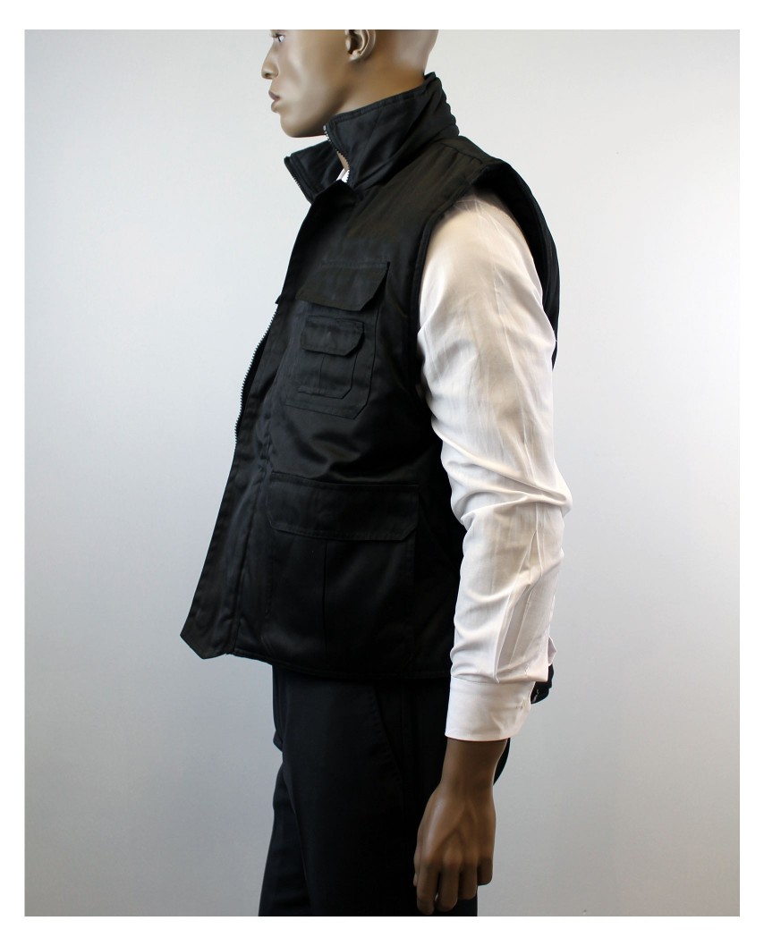 Gilet De Sécurité Haute Visibilité Graunton 9 Poches - Bandes Réfléchissantes 360° - Taille L - Noir