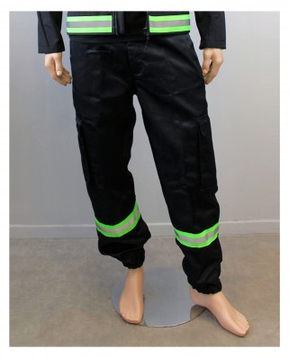 Pantalon noir Event bande verte retro