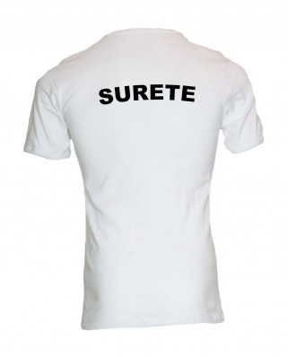 T-shirt Sûreté blanc manches courtes