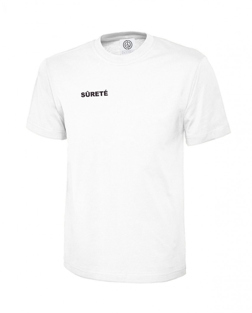 T-shirt Sûreté blanc manches courtes