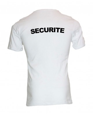 T-shirt Sécurité blanc manches courtes