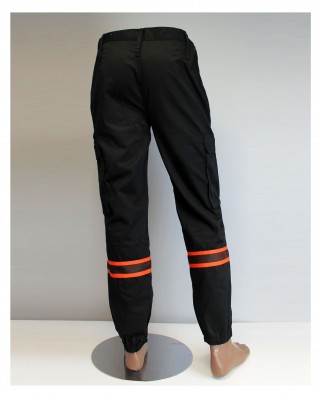 pantalon Intervention noir EVENT avec bande noire et orange
