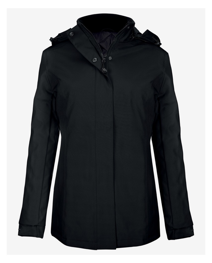 parka noir femme courte