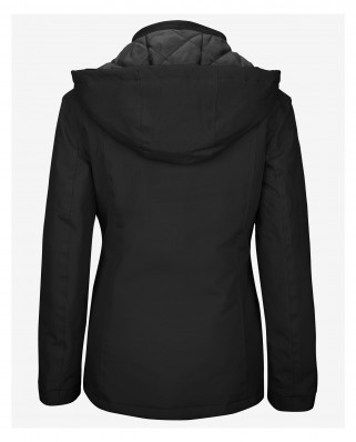 Parka Noir Femme cintré