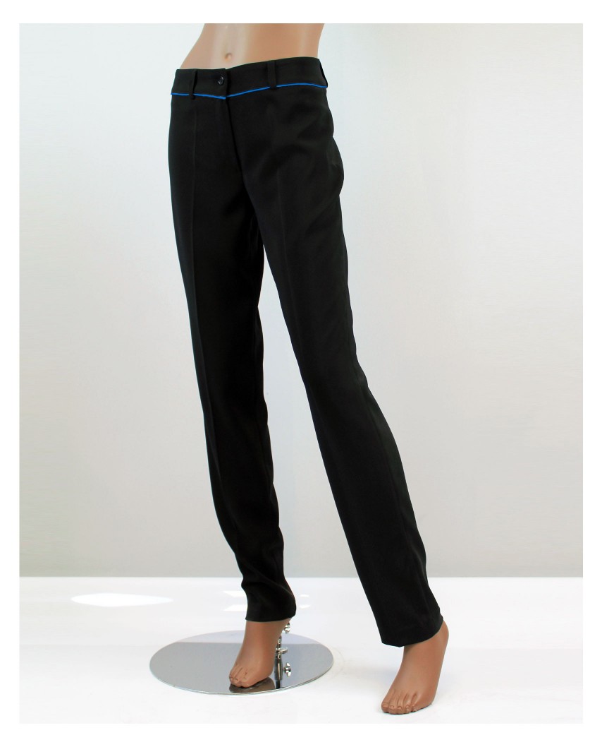 Pantalon de costume type Hôtesse liseré bleu