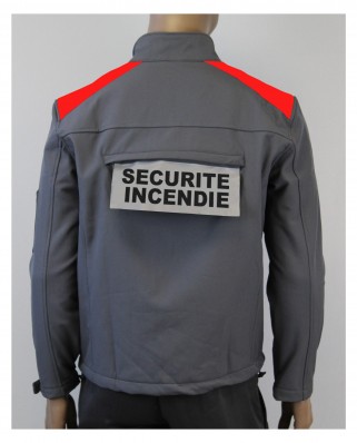 Vest soft shel grise bande rouge personnalisable galaxy Uniforme