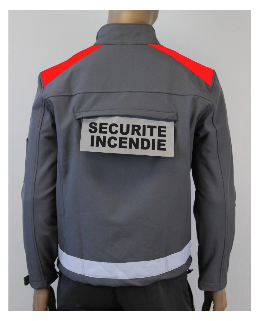 Vest soft shel grise bande rouge personnalisable galaxy Uniforme