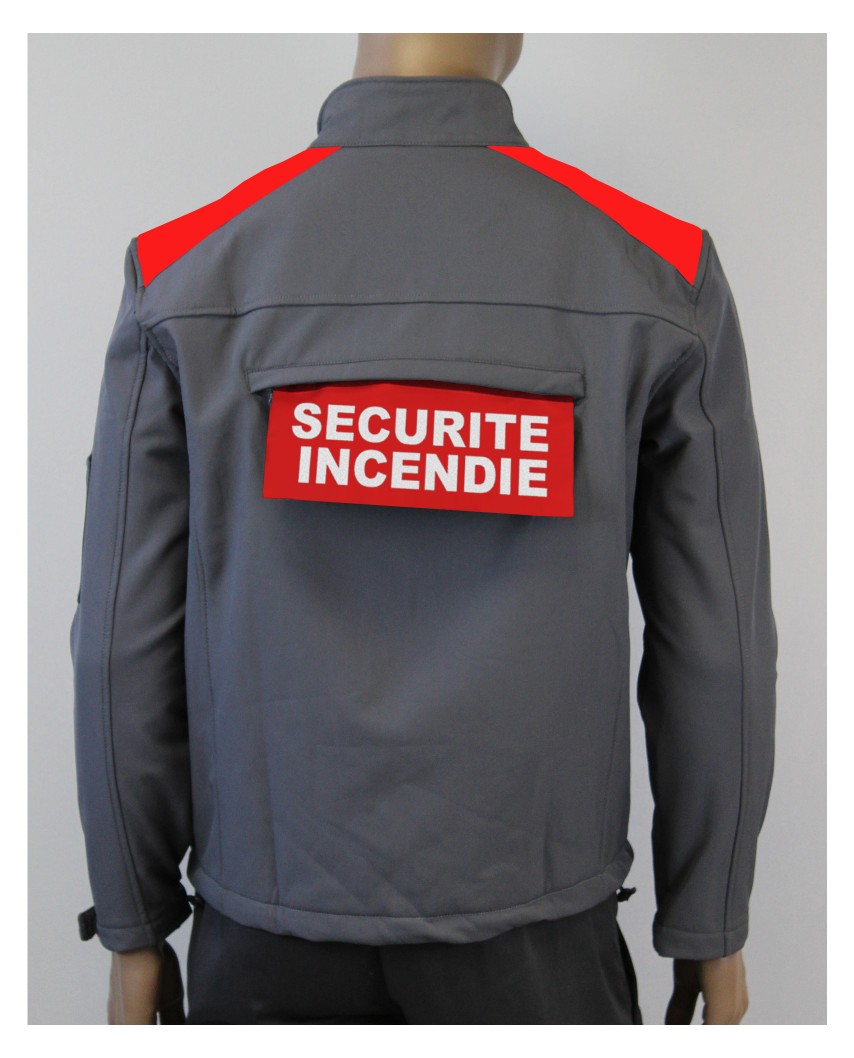 Vest soft shel grise bande rouge personnalisable galaxy Uniforme