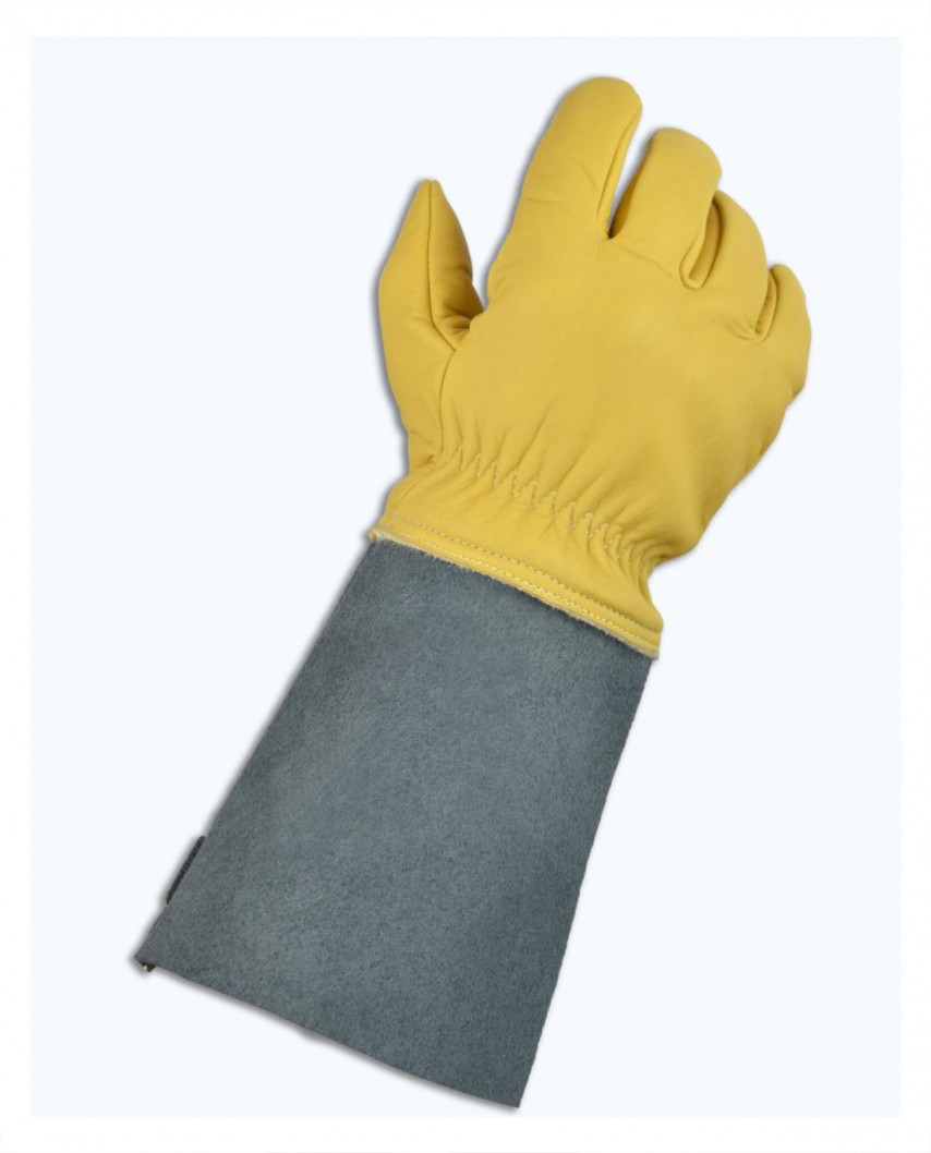 Paire de gants manchette cuir anti-coupure