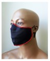 Masque de protection LABEL VIP marine et rouge