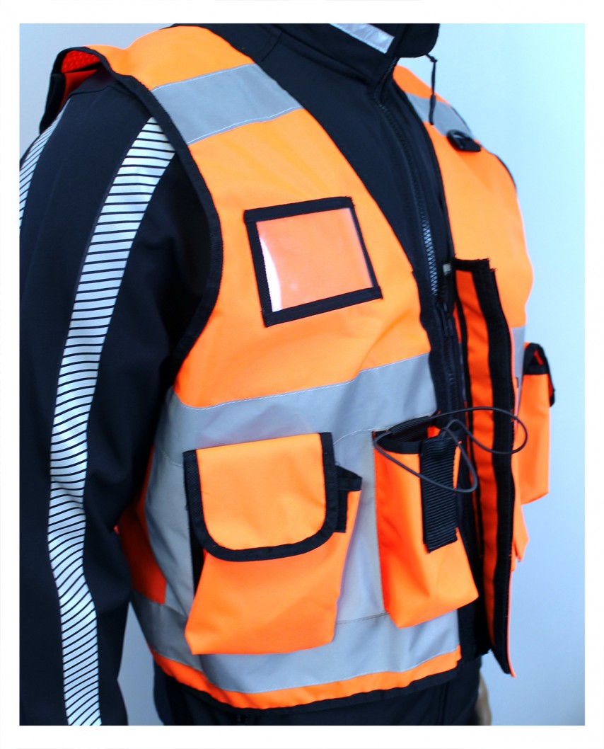 gilet orange dos