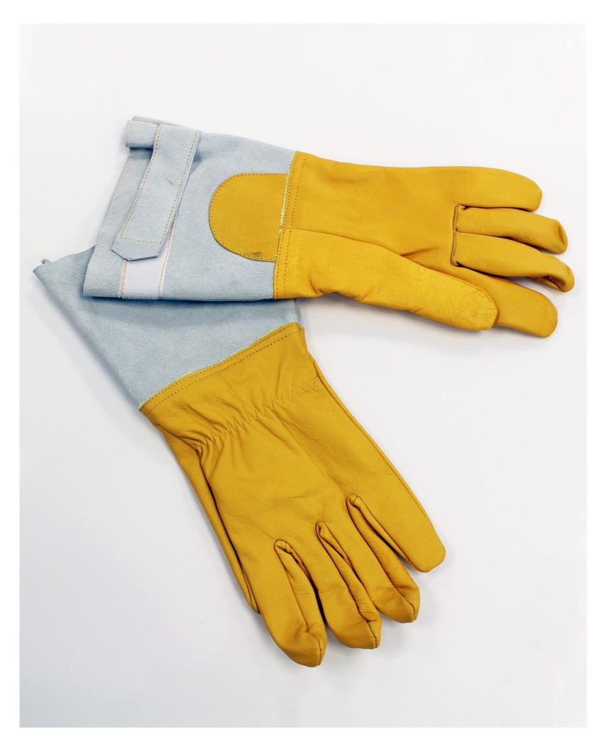 Gants de protection avec manchette anti-chaleur 300°C en cuir - Tom Press