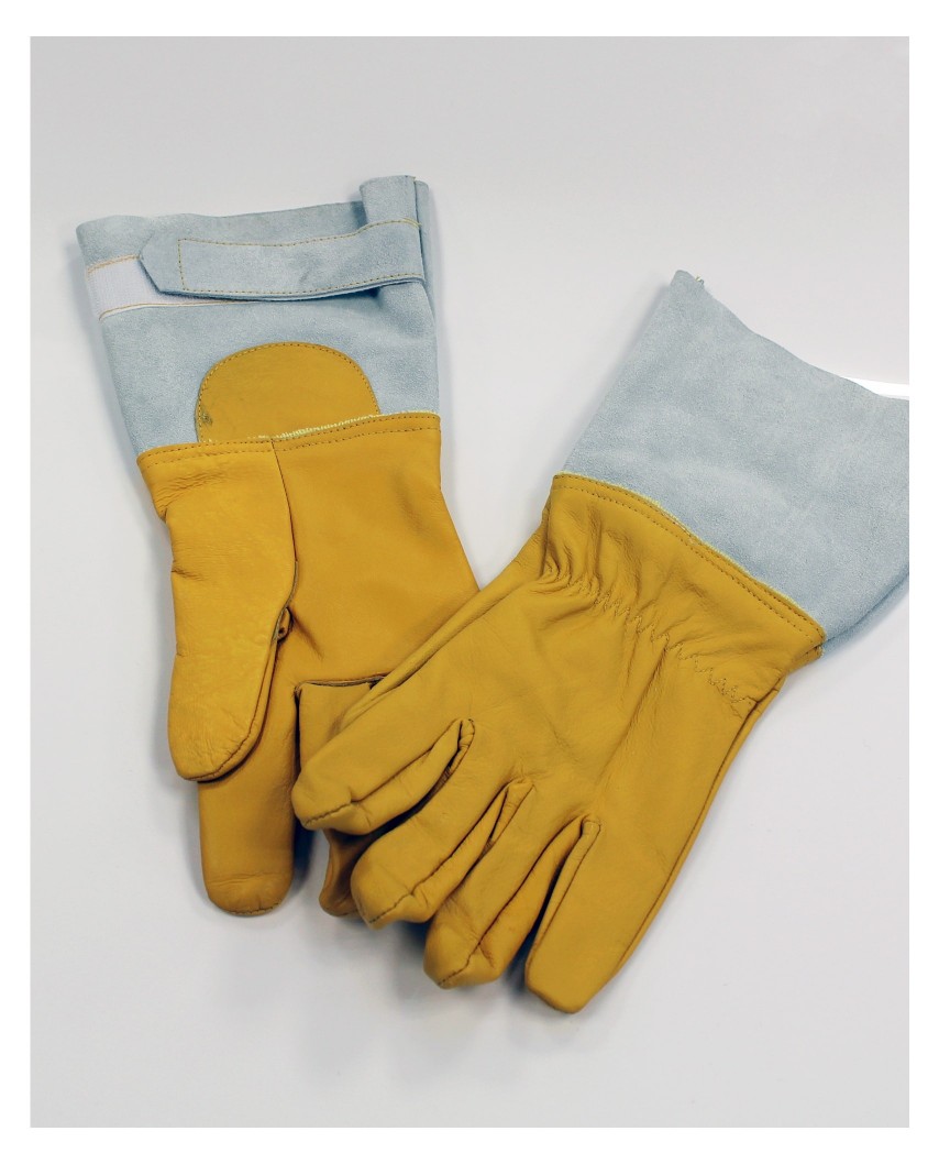 Gants manchette pompier cuir