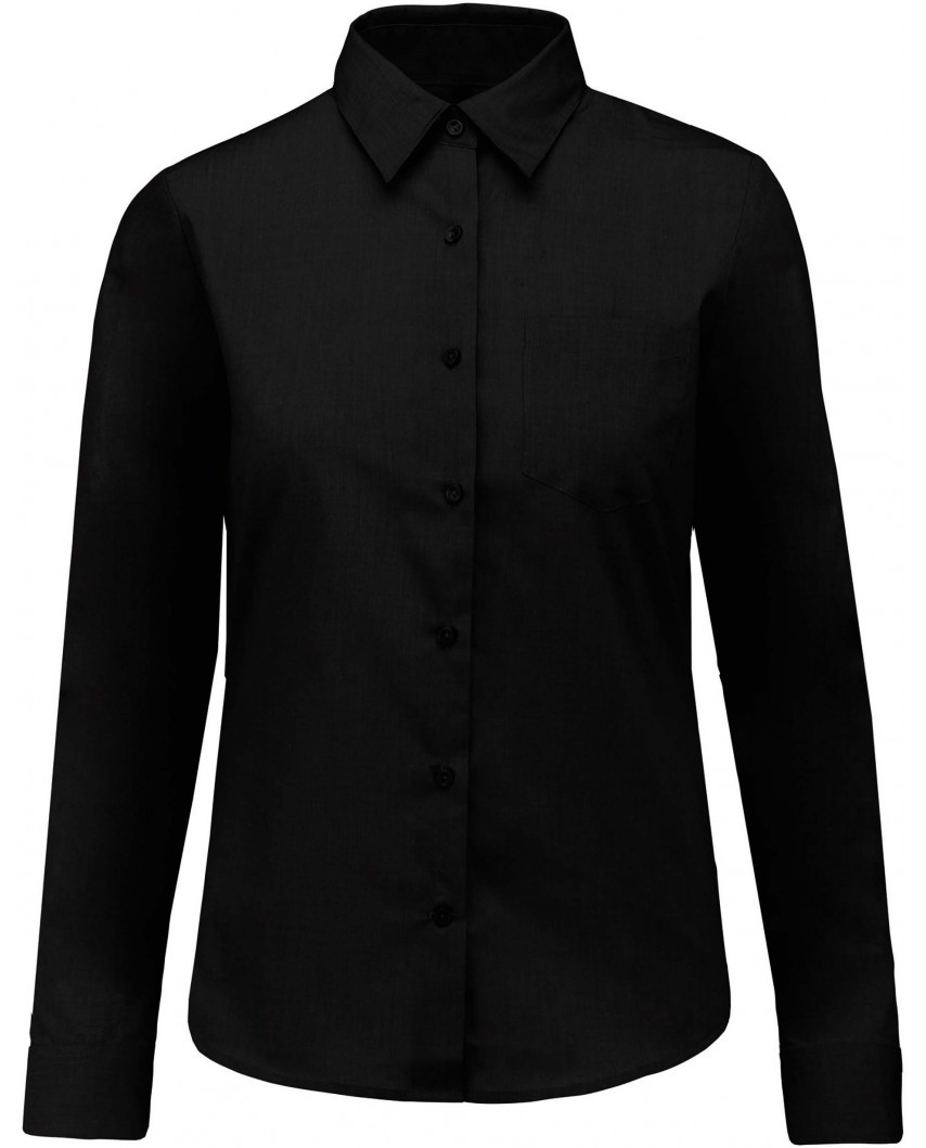 Chemise femme manches longues Noire