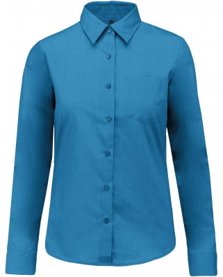 Chemise femme manches longues Bleu Turquoise