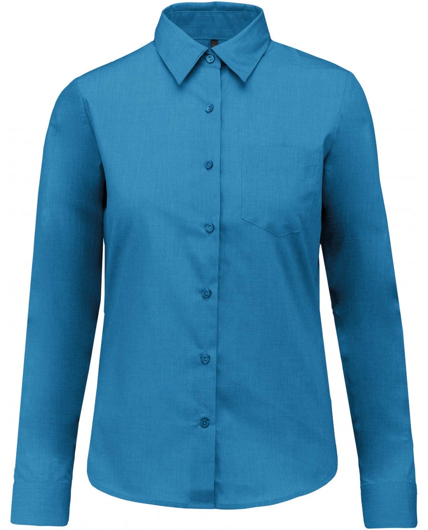 Chemise femme manches longues Bleu Turquoise