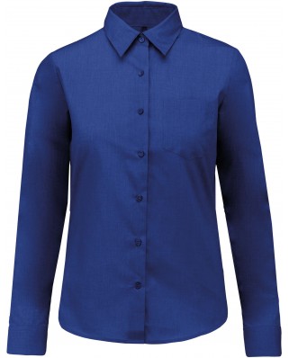 Chemise femme manches longues Bleu royal