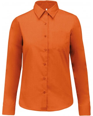 Chemise femme manches longues Orange