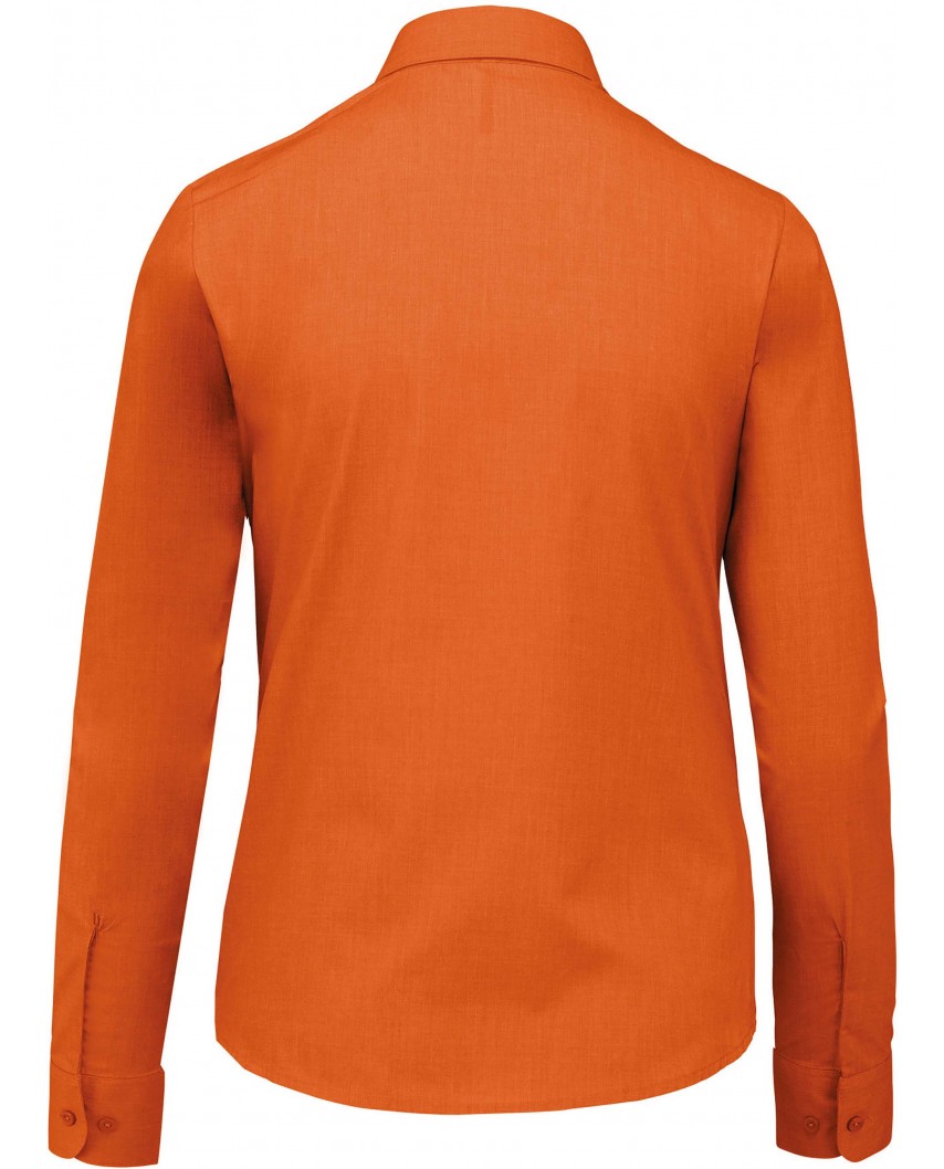 Chemise femme manches longues Orange